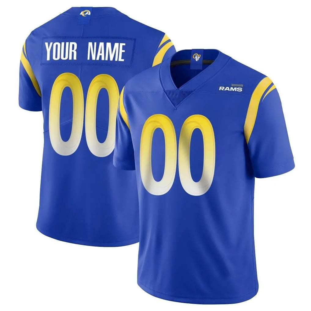 Custom LA.Rams Royal Limited Vapor Untouchable Home Game Any Name & Numbers CBdoa Stitched Jerseys