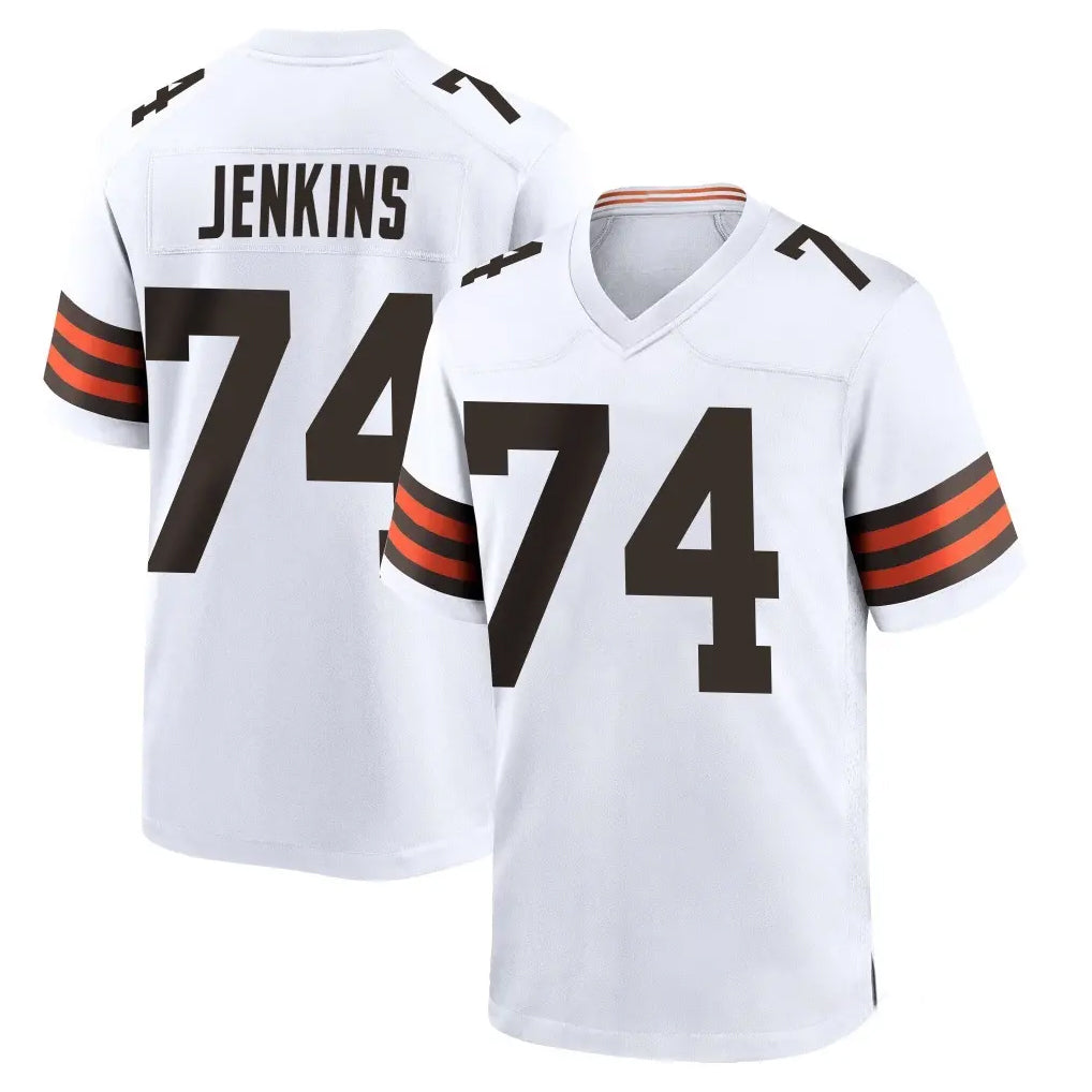 C.Browns #74 Elgton Jenkins Player White Home Game CBdoa Stitched Jerseys