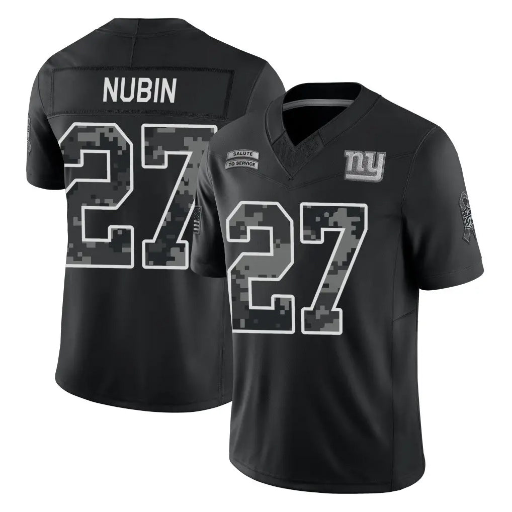 NY.Giants #27 Tyler Nubin Player Black Limited 2026 Salute to Service Home Game CBdoa Stitched Jerseys