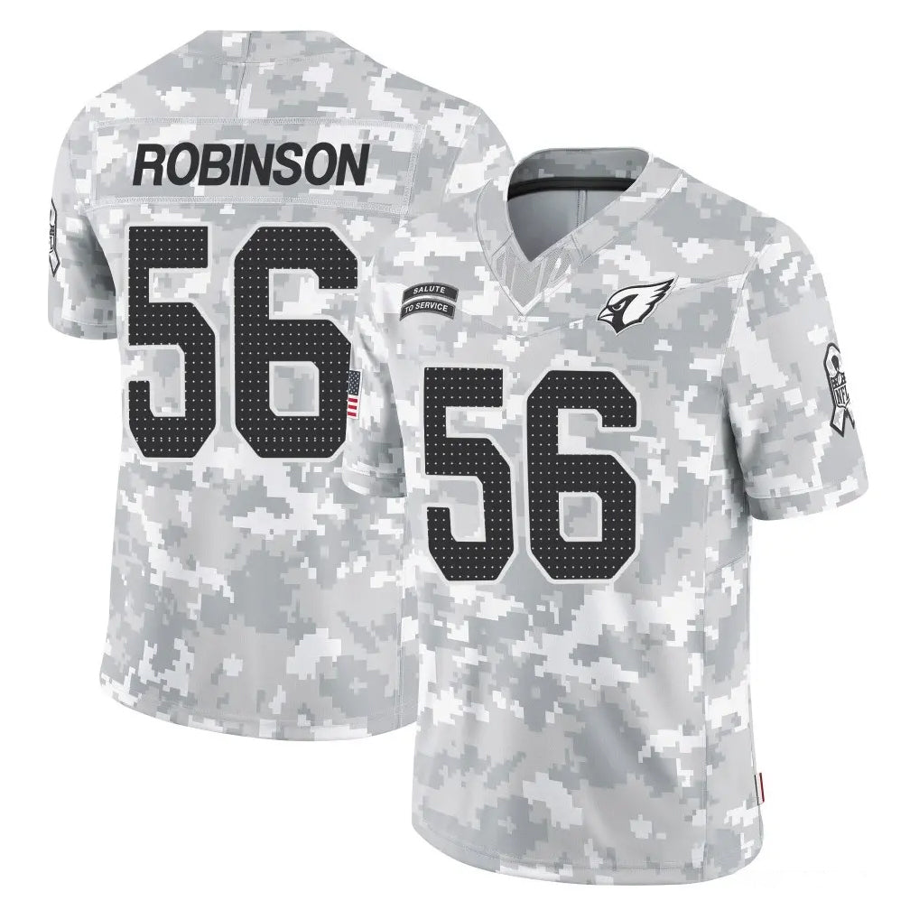 A.Cardinals #56 Darius Robinson Player Arctic Camo Limited Salute To Service Home Game CBdoa Stitched Jerseys