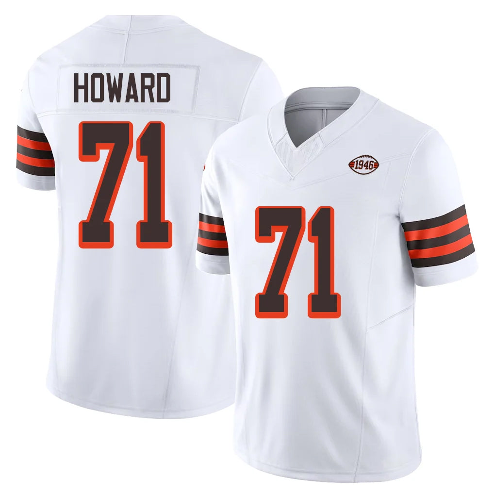 C.Browns #71 Tytus Howard Player White Limited Vapor F.U.S.E. Alternate Game CBdoa Stitched Jerseys