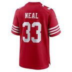 CBdoa SF.49ers #33 Siran Neal Scarlet Team Game Jersey