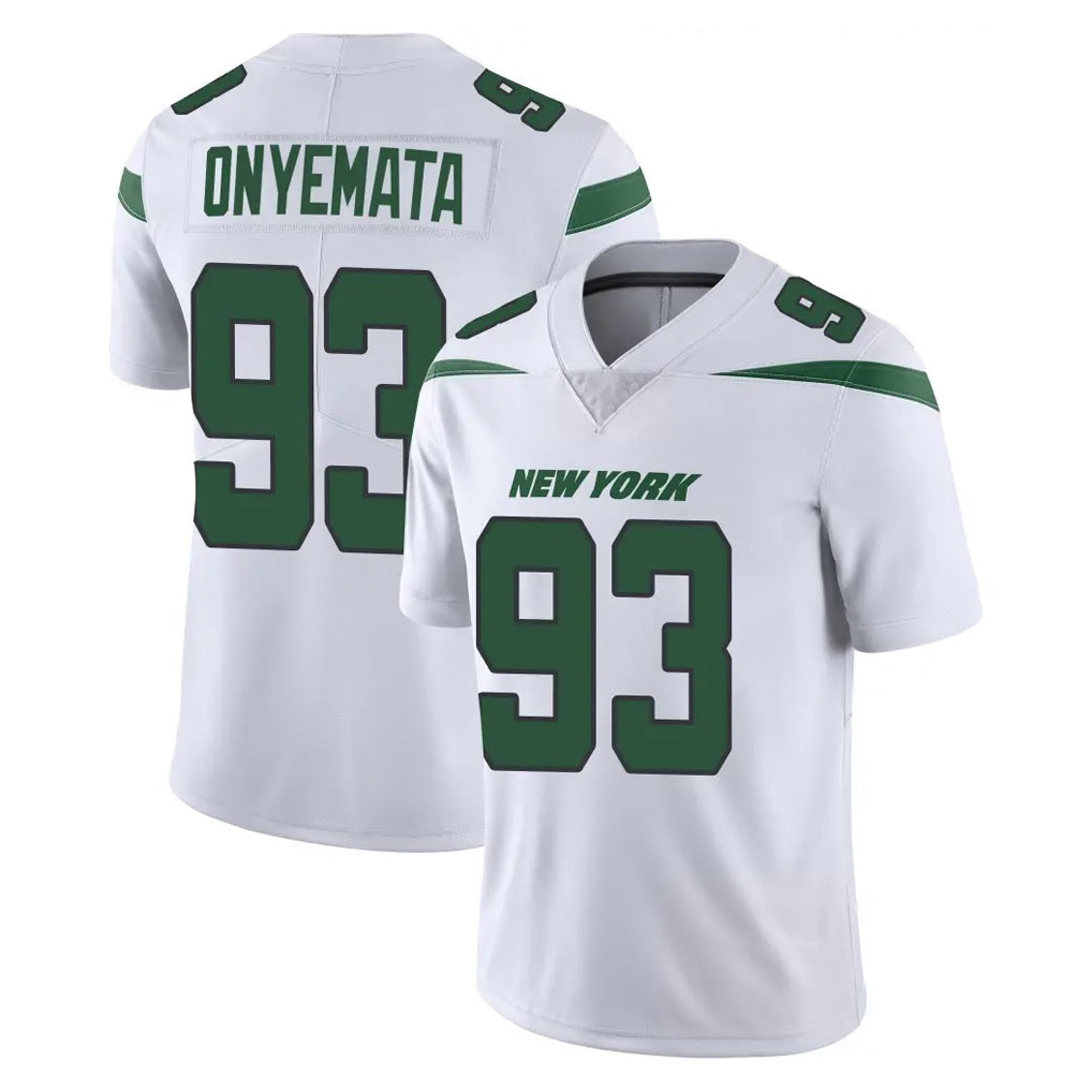 NY.Jets #93 David Onyemata Player White Spotlight Limited Vapor Home Game CBdoa Stitched Jerseys