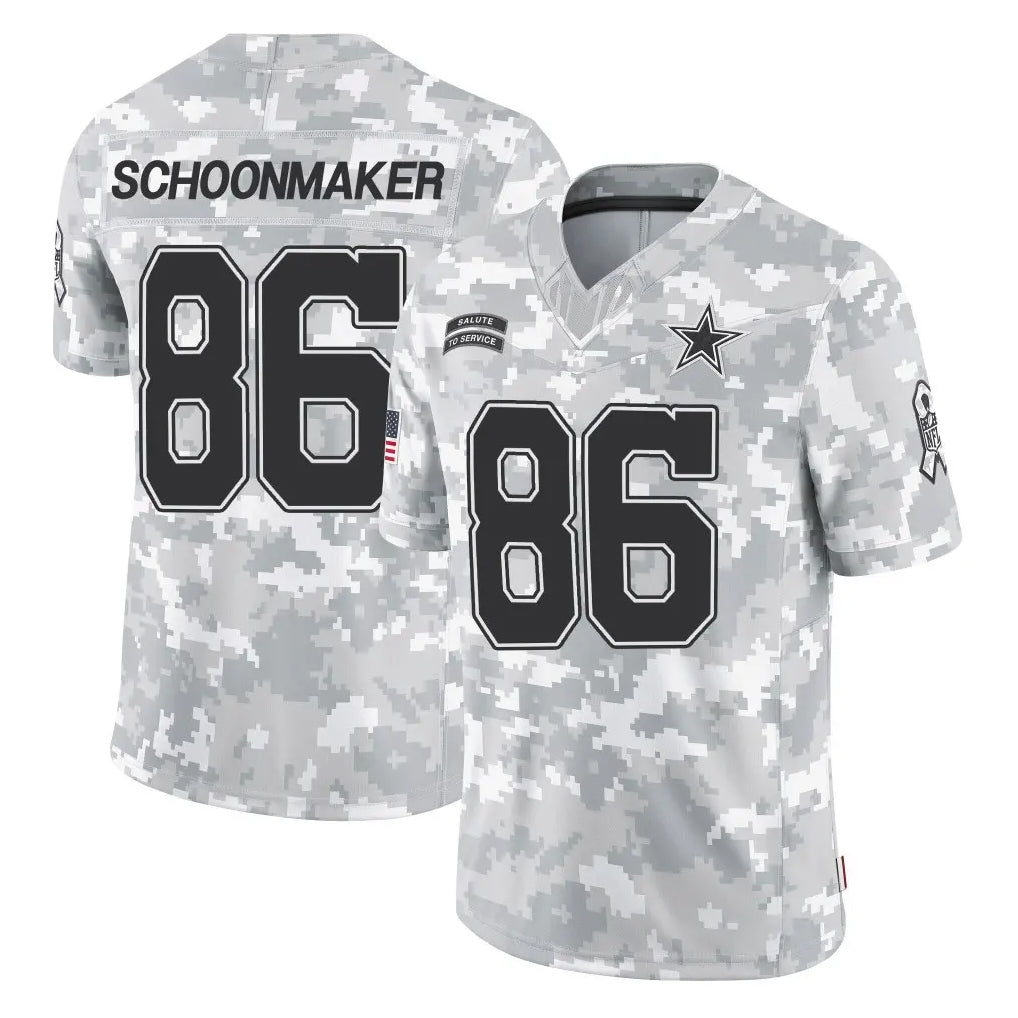D.Cowboys #86 Luke Schoonmaker Player Arctic Camo Salute to Service Limited Home Game CBdoa Stitched Jerseys
