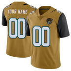 Custom J.Jaguars Gold Vapor Limited Home Game Any Name & Numbers CBdoa Stitched Jerseys