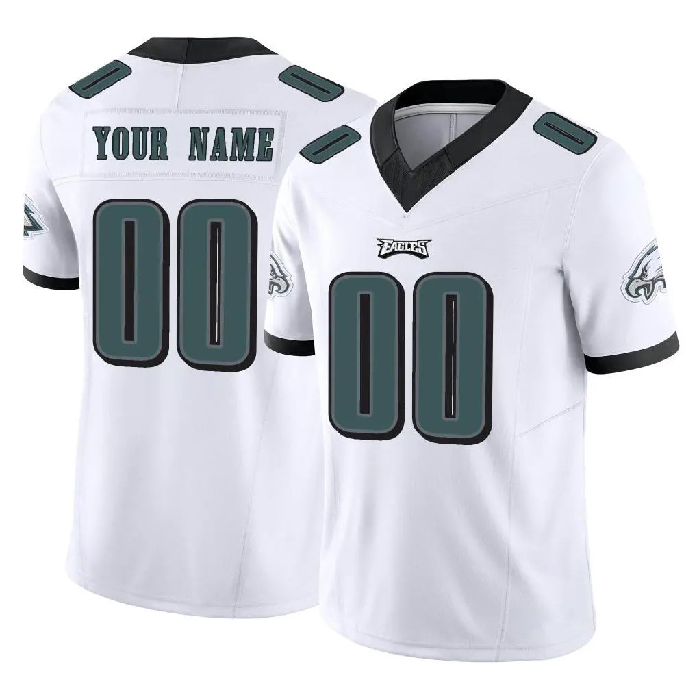 Custom P.Eagles White Limited Vapor F.U.S.E. Home Game Any Name & Numbers CBdoa Stitched Jerseys
