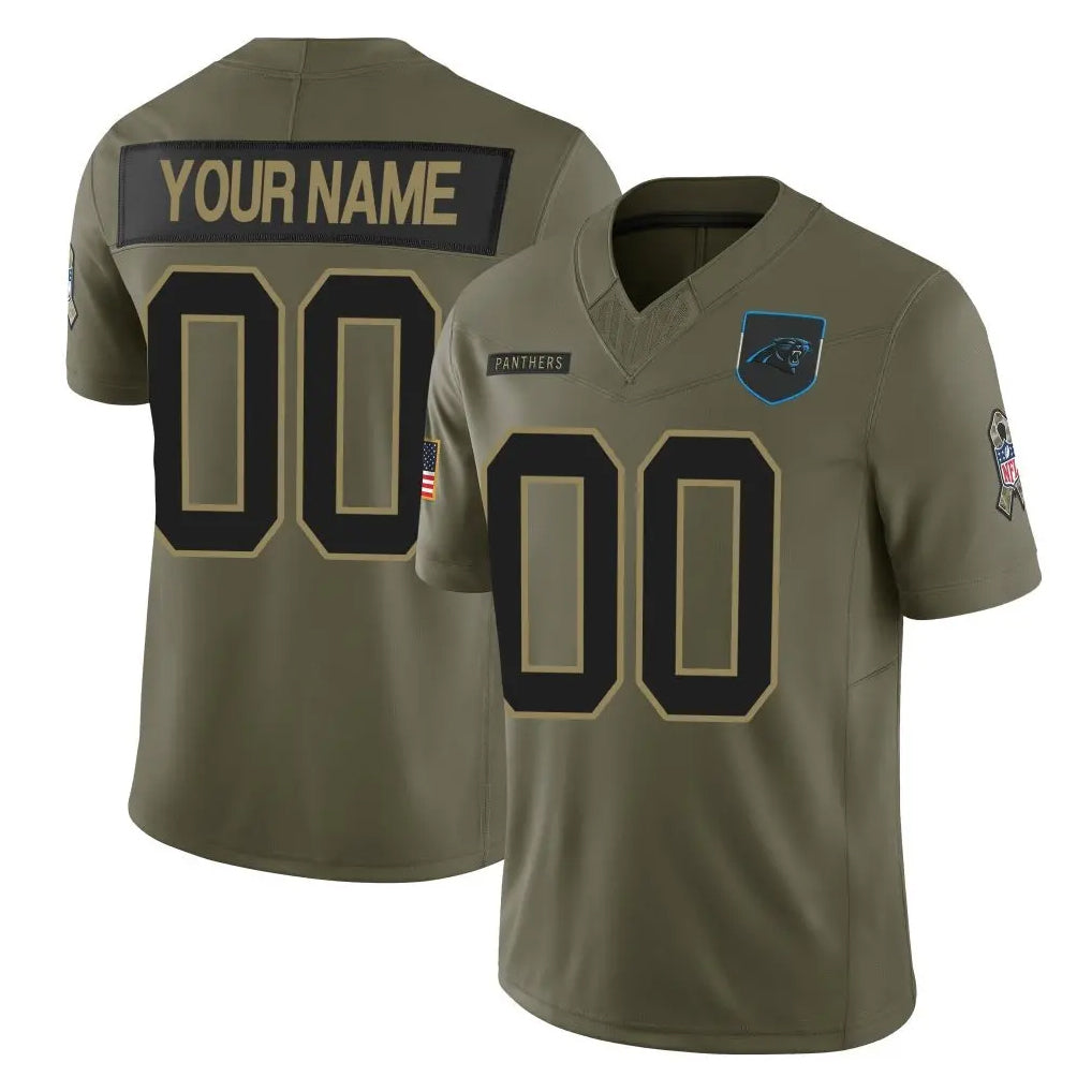 Custom C.Panthers Olive 2025 Salute to Service Limited Home Game Any Name & Numbers CBdoa Stitched Jerseys