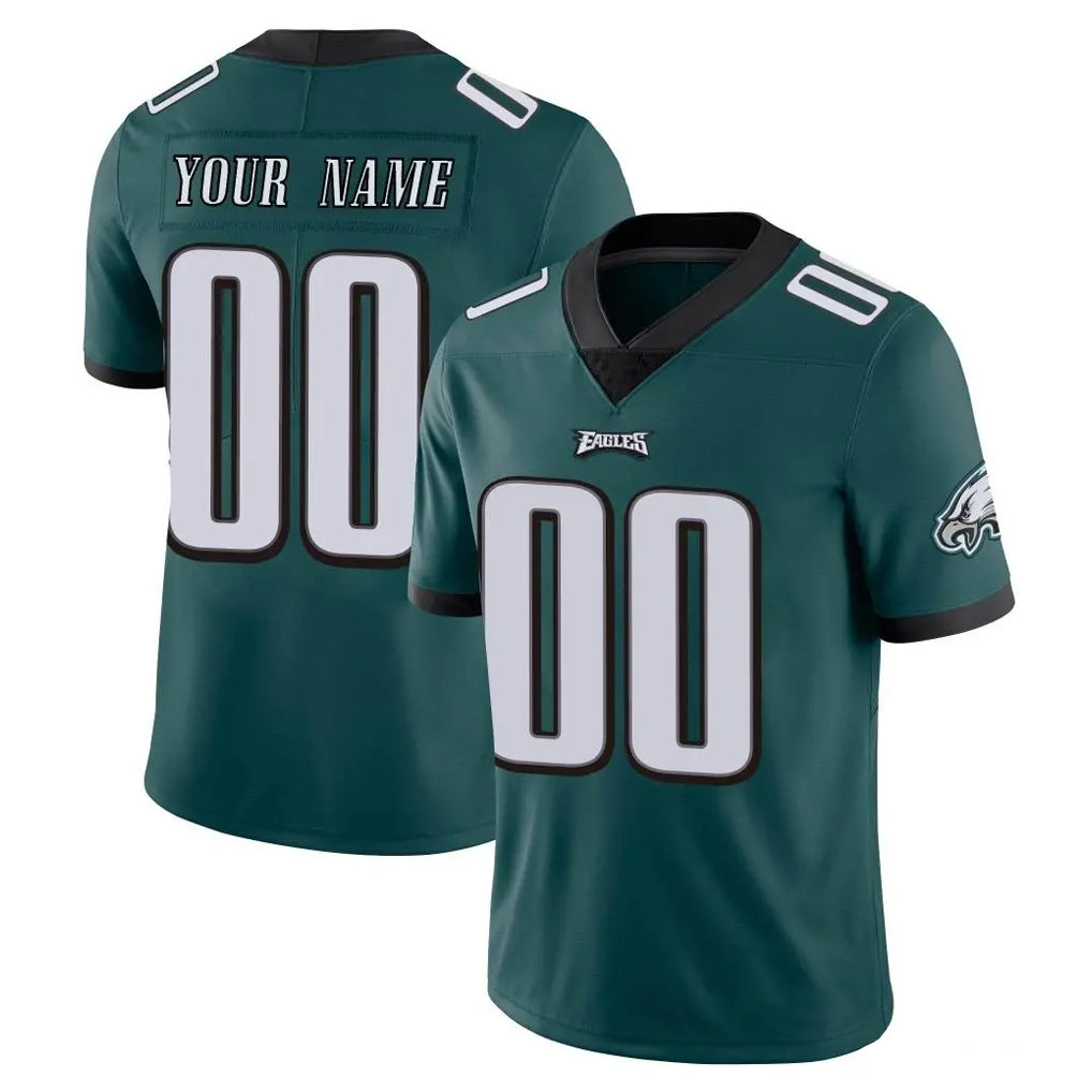 Custom P.Eagles Team Color Green Vapor Untouchable Home Game Any Name & Numbers CBdoa Stitched Jerseys