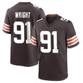 C.Browns #91 Alex Wright Player Brown Home Game CBdoa Stitched Jerseys