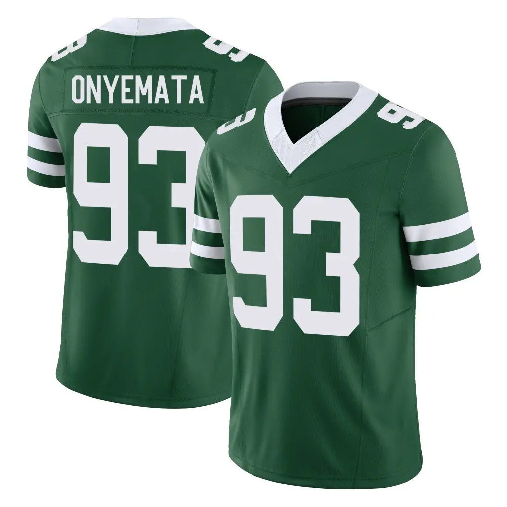 NY.Jets #93 David Onyemata Player Green Legacy Limited Vapor F.U.S.E. Home Game CBdoa Stitched Jerseys