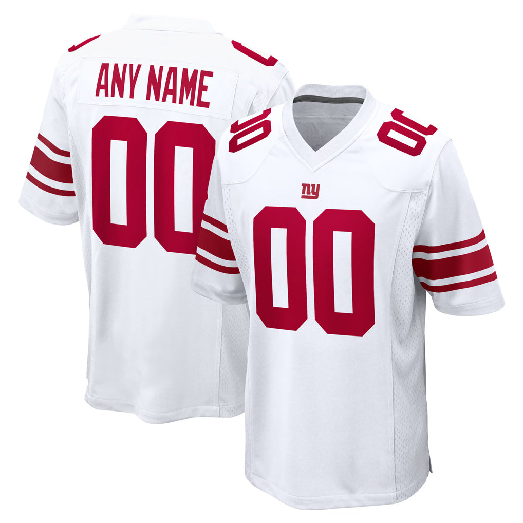 Custom NY.Giants White Home Game Any Name & Numbers CBdoa Stitched Jerseys